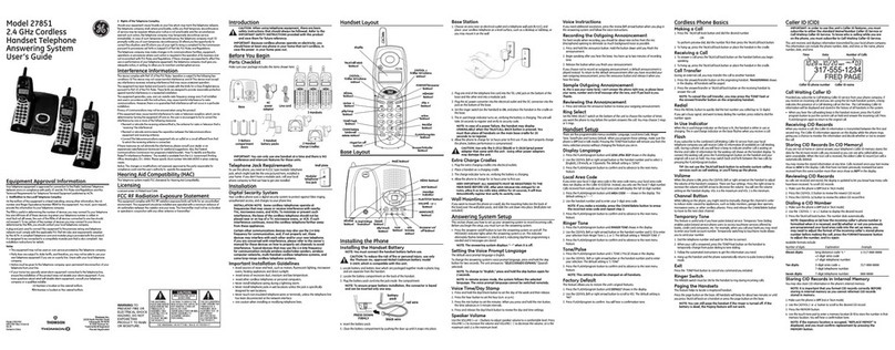 GE 27851FE1 User manual