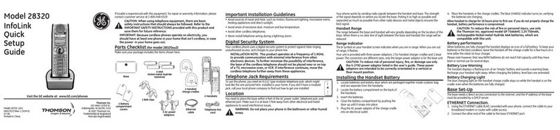 GE 28320EE2 - Dect 6.0 InfoLink 2 User manual