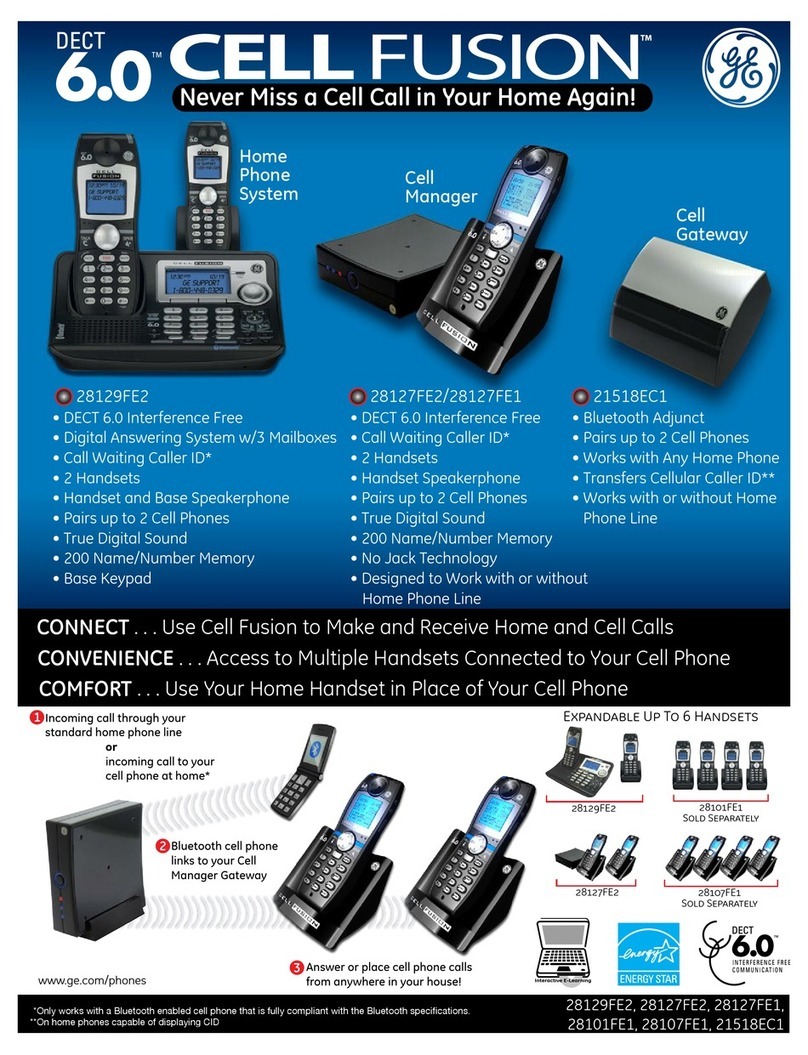 GE Cell Phone 28127FE1 Owner's manual