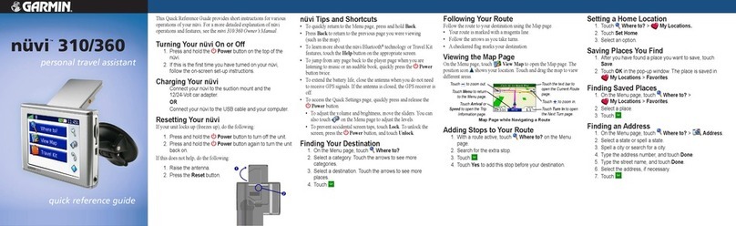 Garmin nuvi 310 User manual