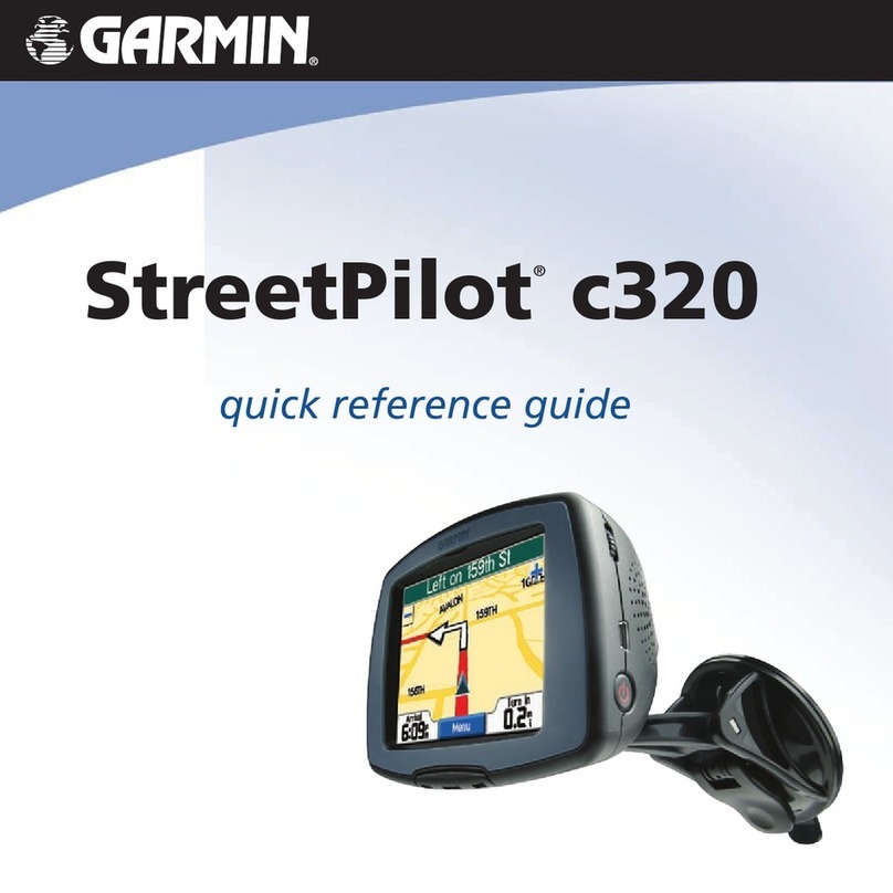 Garmin Streetpilot C320 Quick reference guide