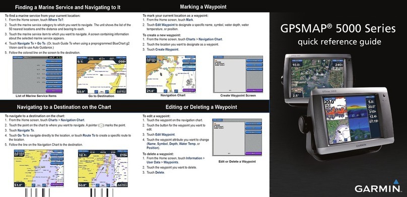 Garmin GPSMAP 5008 - Marine GPS Receiver Quick reference guide
