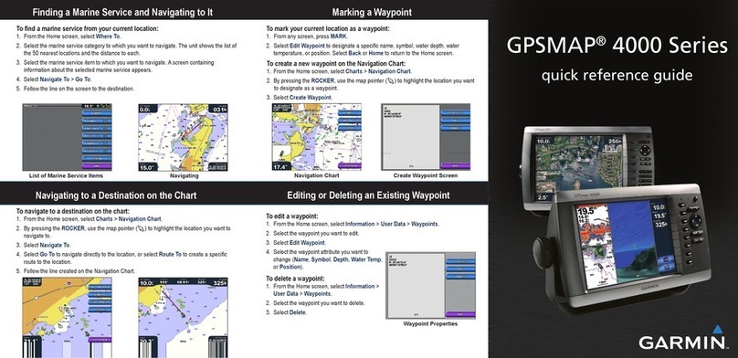 Garmin GPSMAP 4008 - Marine GPS Receiver Quick reference guide