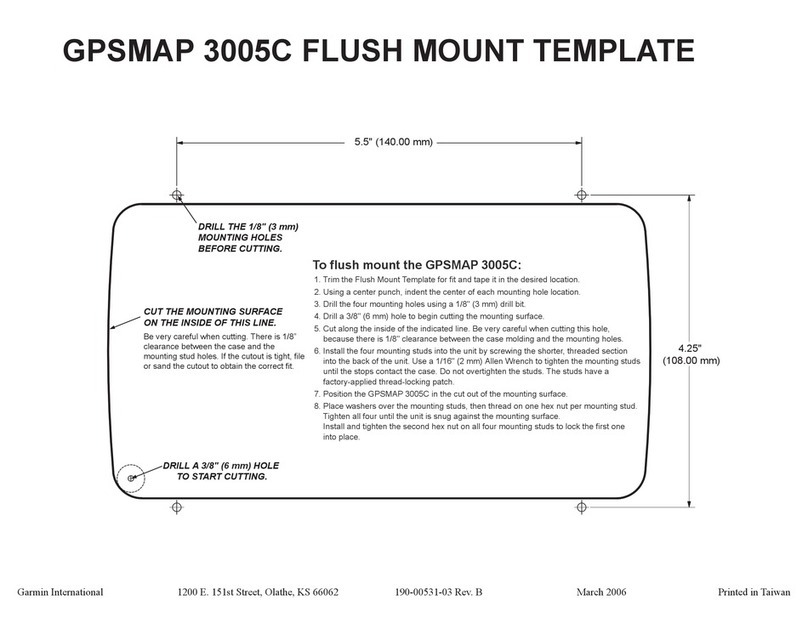 Garmin GPSMAP 3005C Template manual