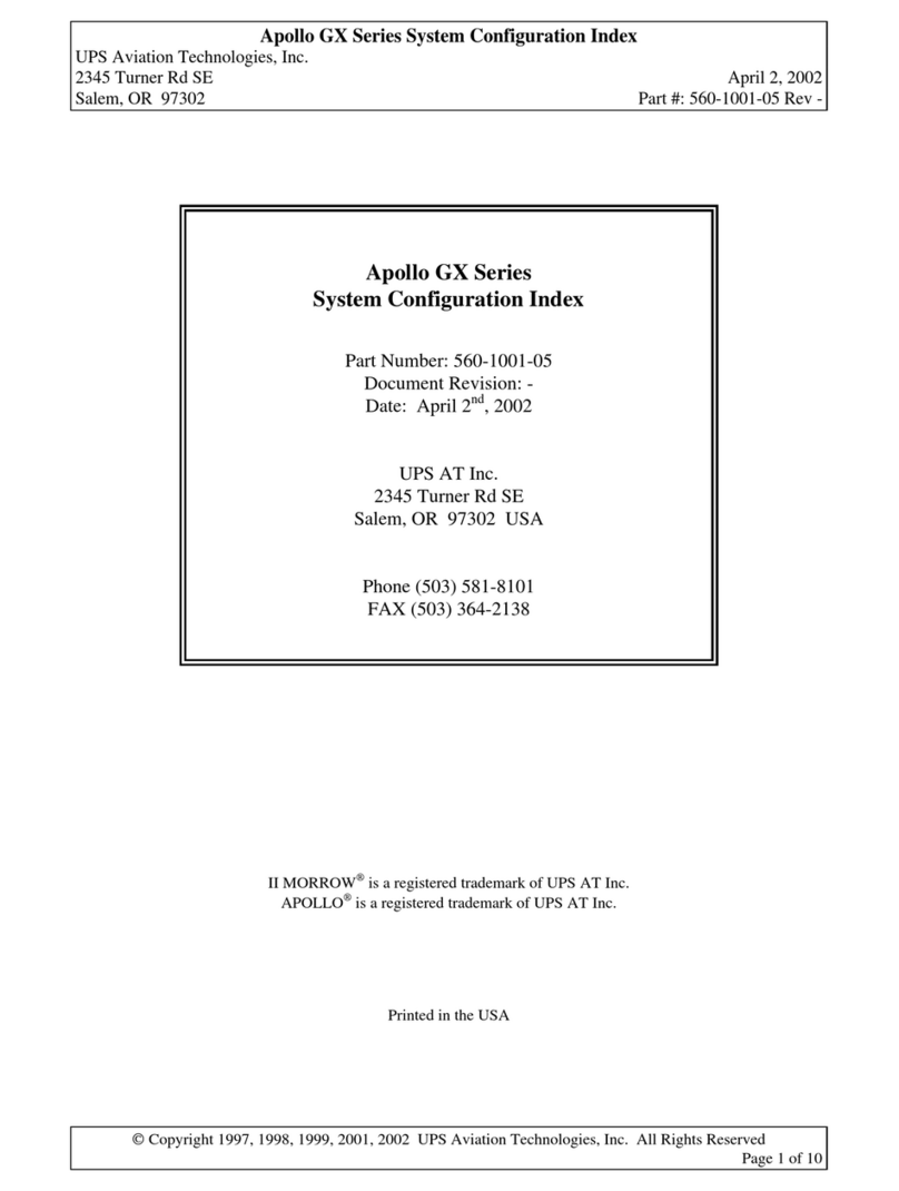 UPS Aviation Technologies GX 50 Quick guide