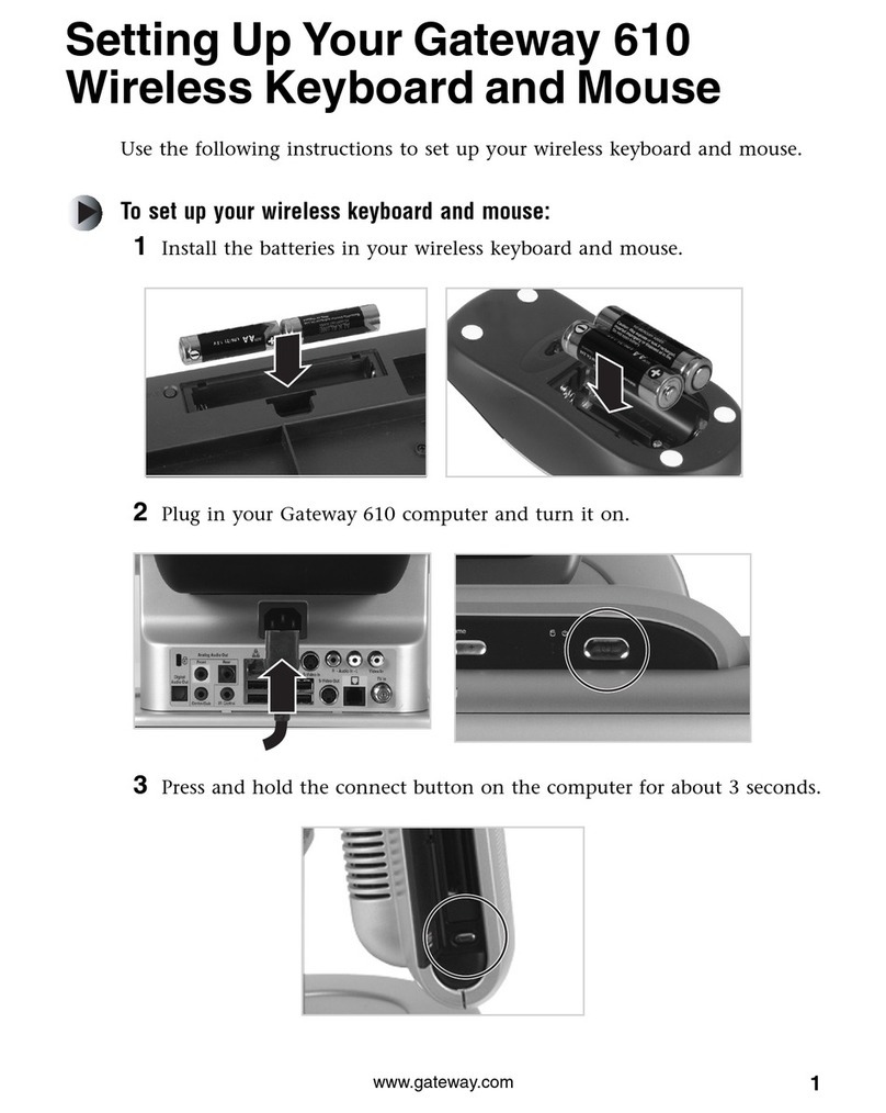 Gateway 610S User instructions Gateway 610S User instructions