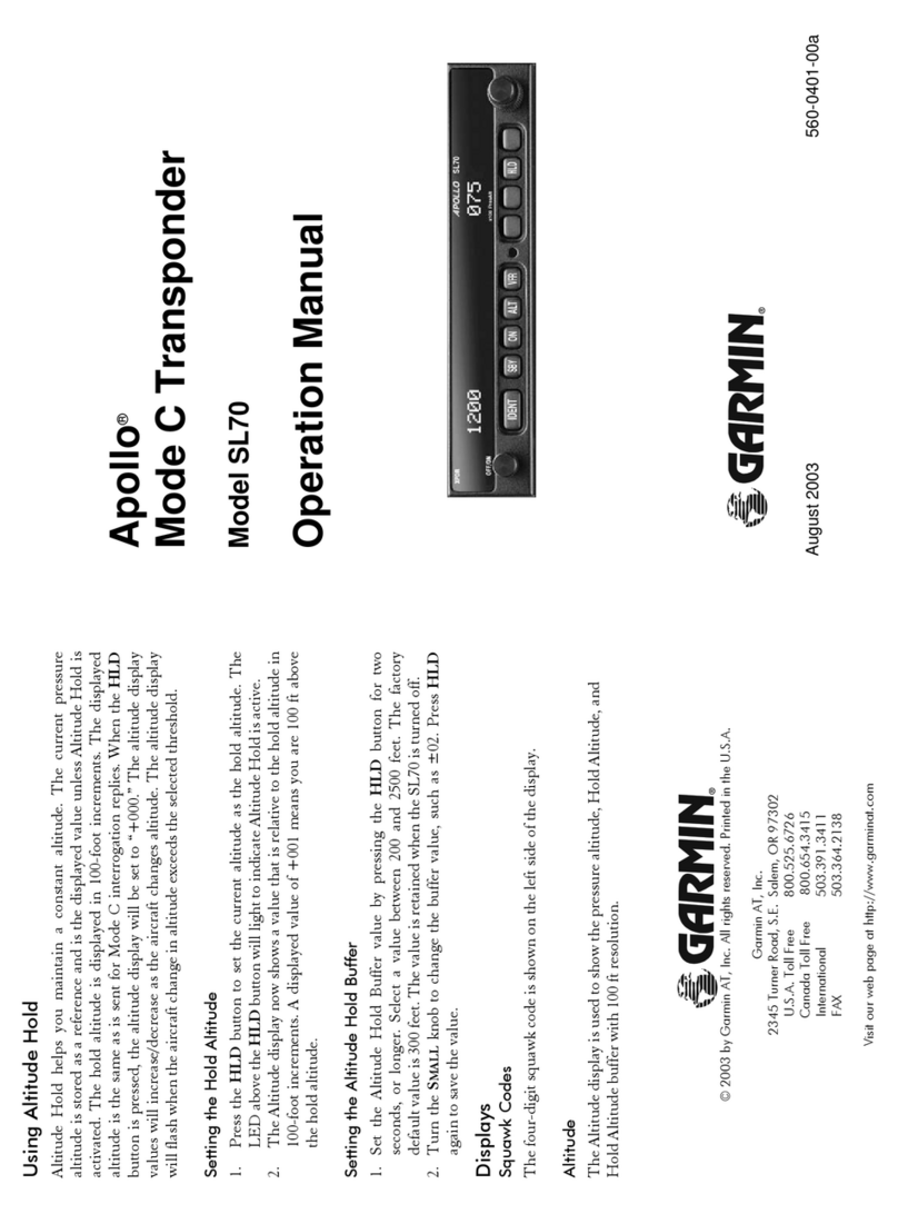 Garmin Apollo SL70 User manual Garmin Apollo SL70 User manual