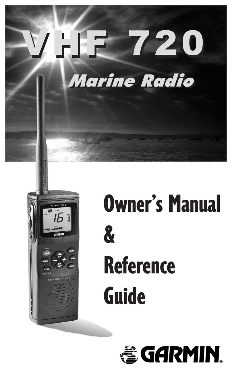 Garmin VHF 720 Owner's  manual  & reference