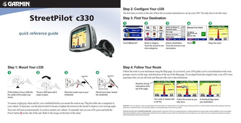 Garmin StreetPilot c330 User manual Garmin StreetPilot c330 User manual