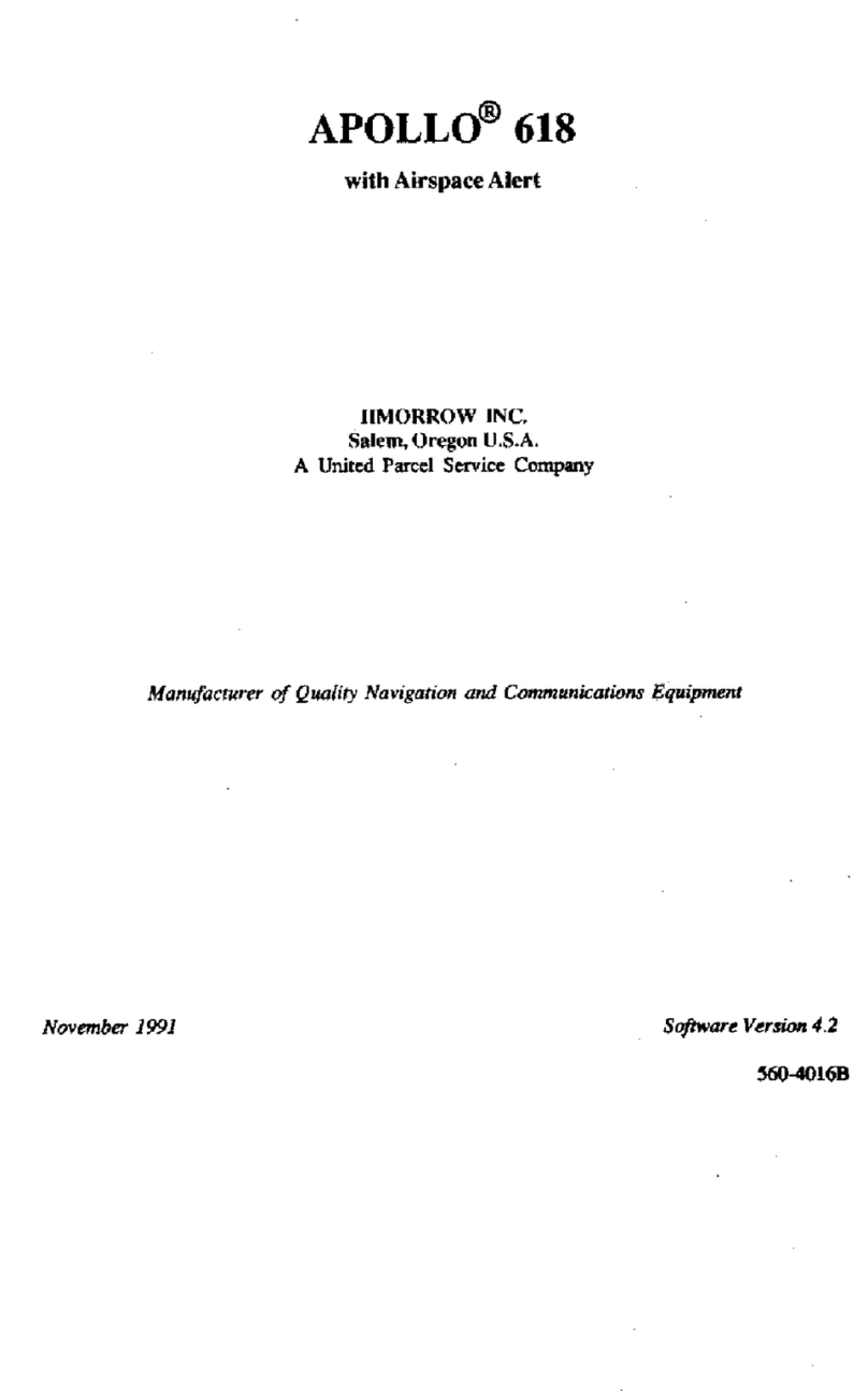II Morrow Inc. Apollo 618 Owner's manual