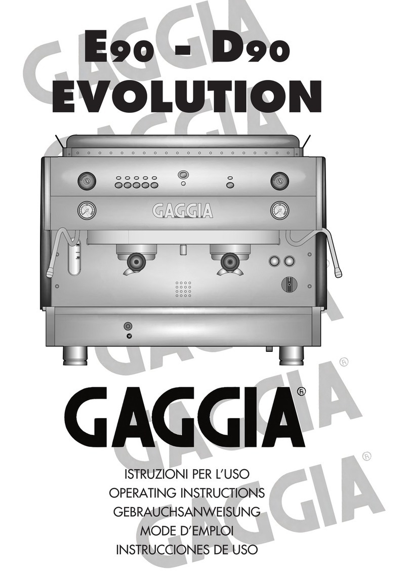 Gaggia D90 Evolution User manual