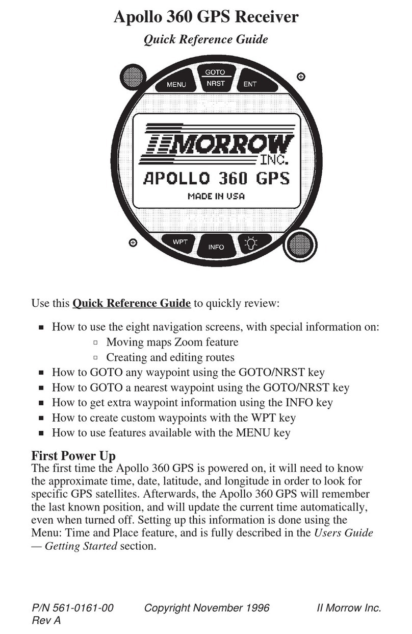 Garmin Apollo 360 Quick reference guide