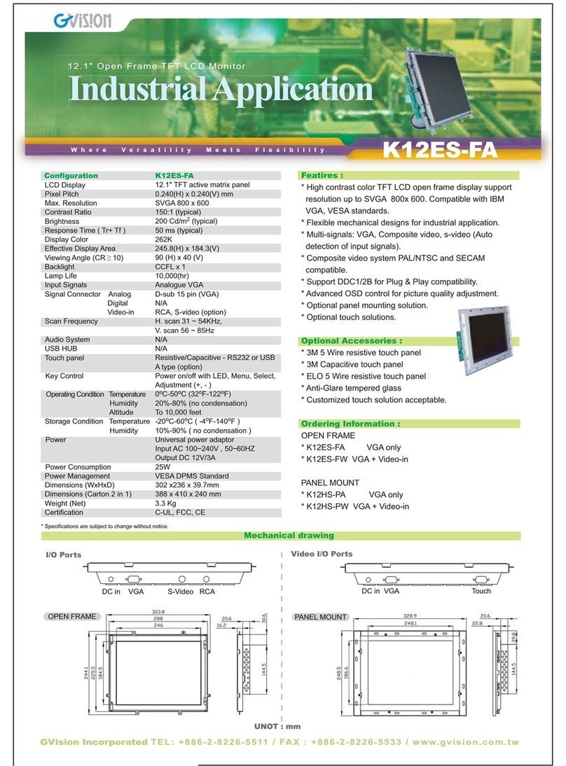 GVision K12ES-F User manual