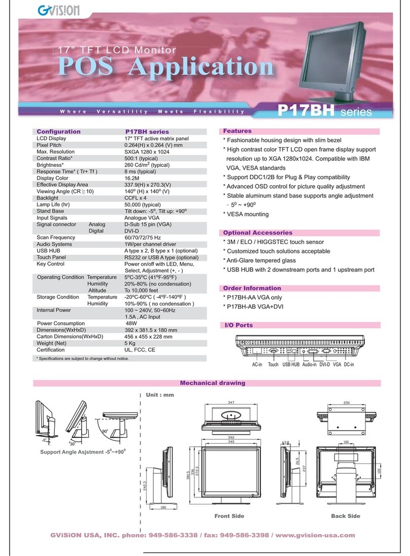 GVision P17BH Series User manual