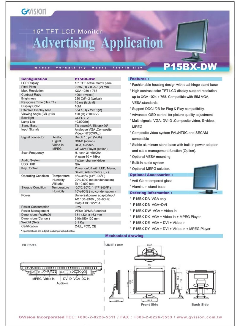 GVision P15BX-D User manual