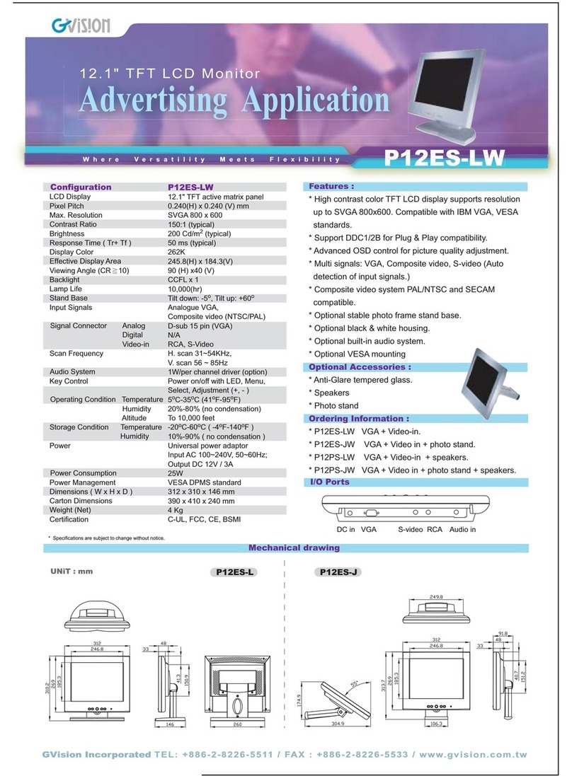 GVision P12ES-LW User manual