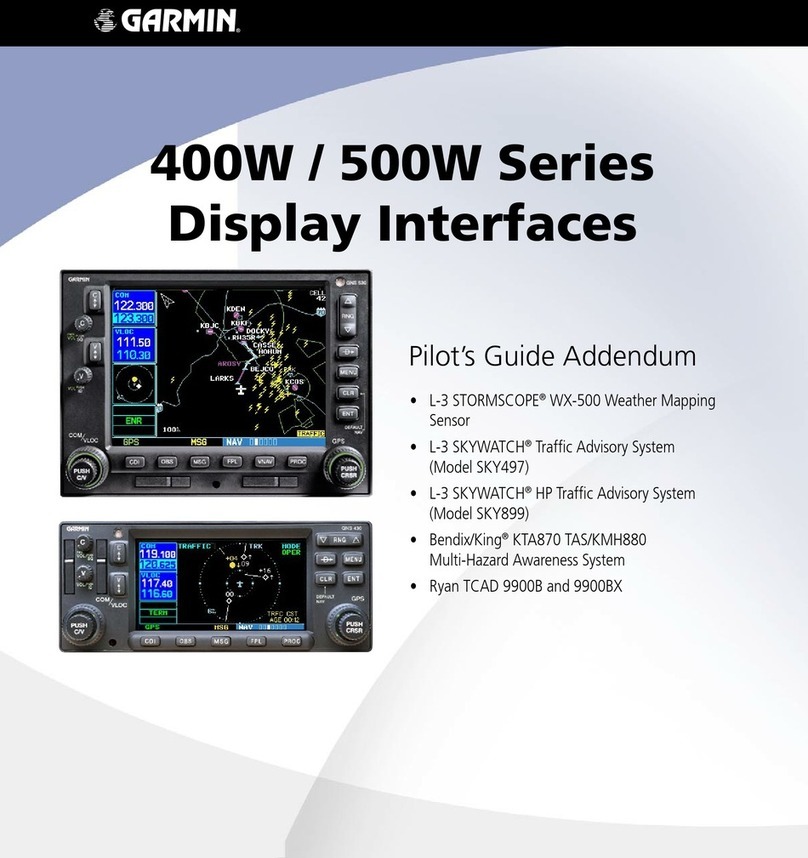Garmin GNC 420W Pilot's guide addendum