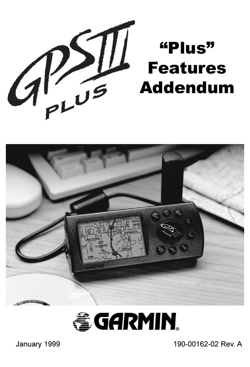 Garmin GPS III Plus Features addendum