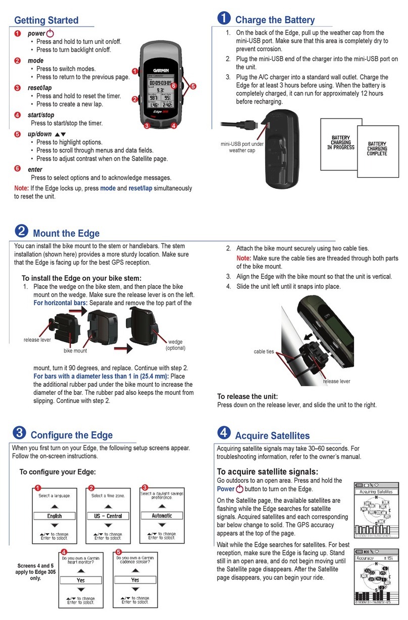 Garmin Edge 205 User manual