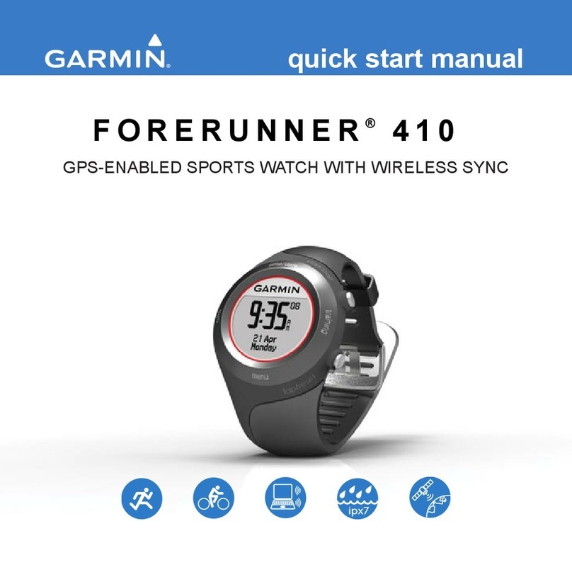 Garmin Forerunner 410 Quick start manual