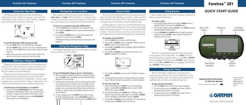 Garmin Foretrex 201 quick start guide Garmin Foretrex 201 quick start guide
