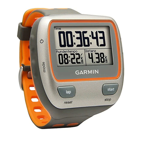 Garmin Forerunner 310XT - Running GPS Receiver User manual Garmin Forerunner 310XT - Running GPS Receiver User manual