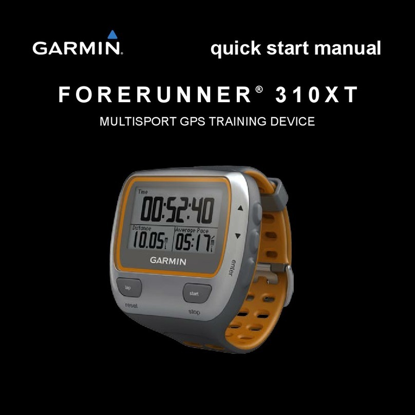 Garmin Forerunner 310XT - Running GPS Receiver Instruction manual