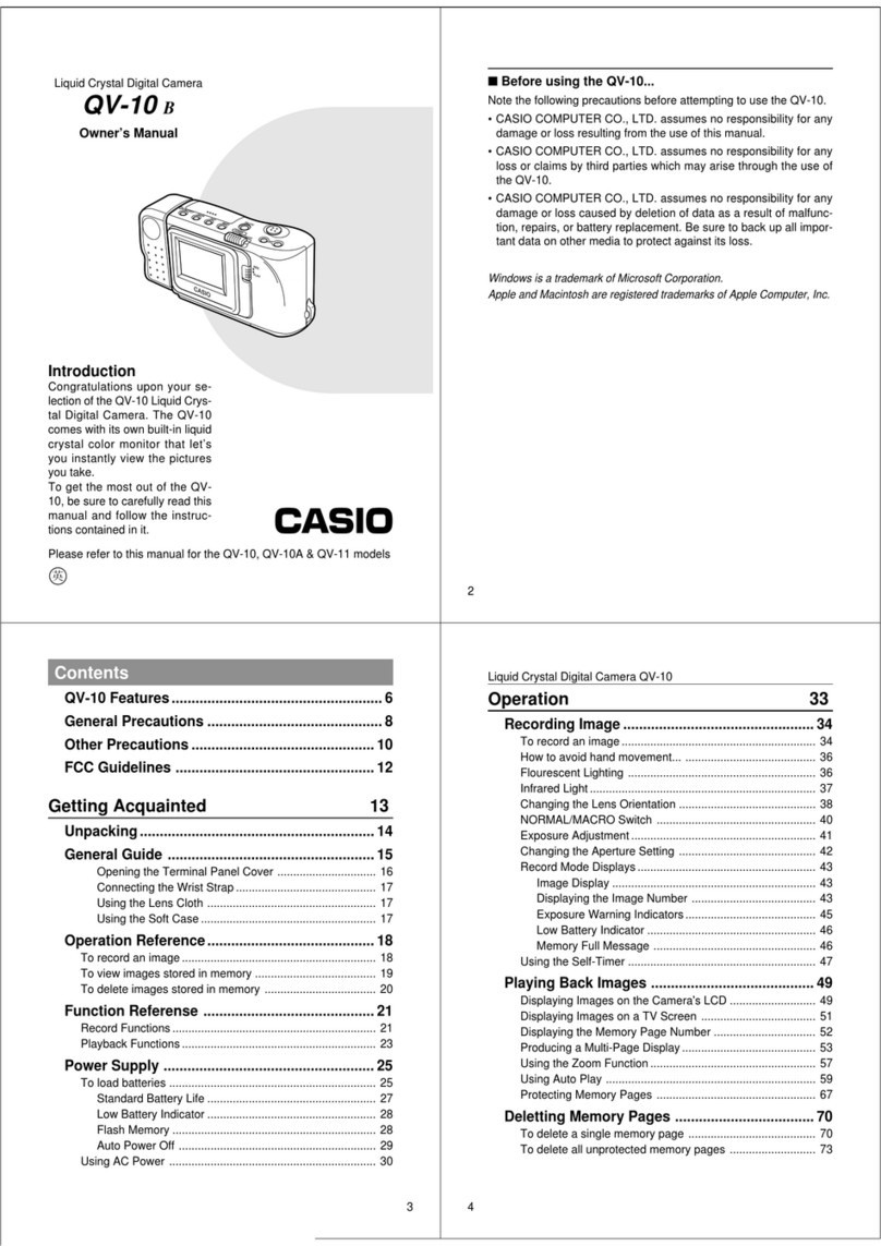 Casio QV-10 B User manual