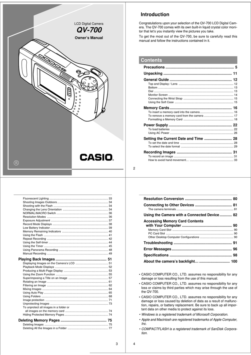 Casio QV-700 owner's manual
