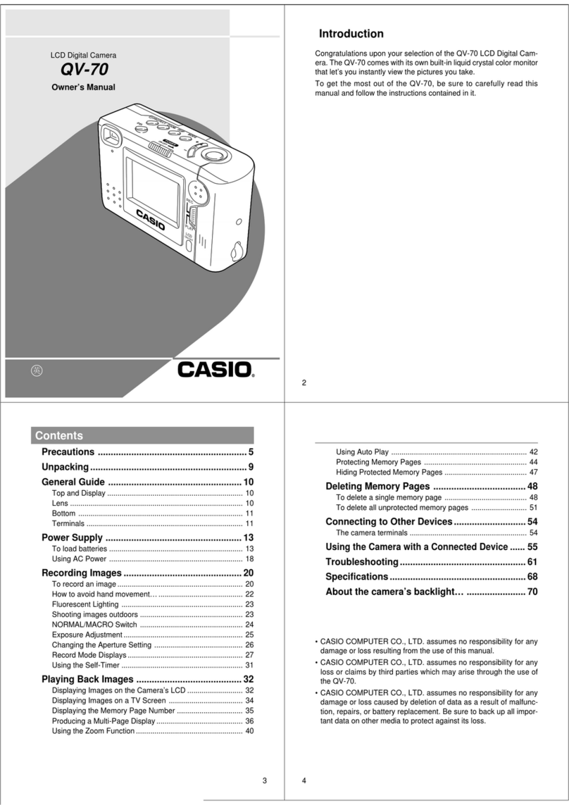 Casio QV-70 User manual