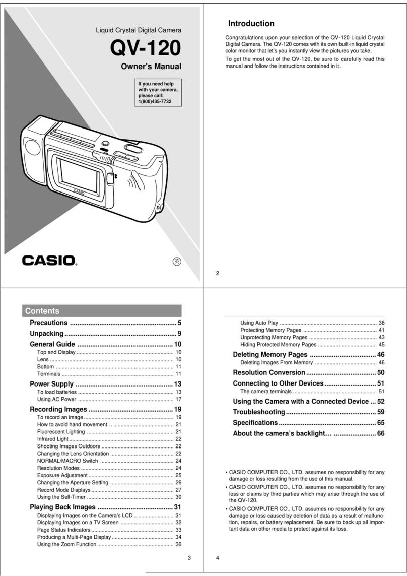 Casio QV-120 owner's manual
