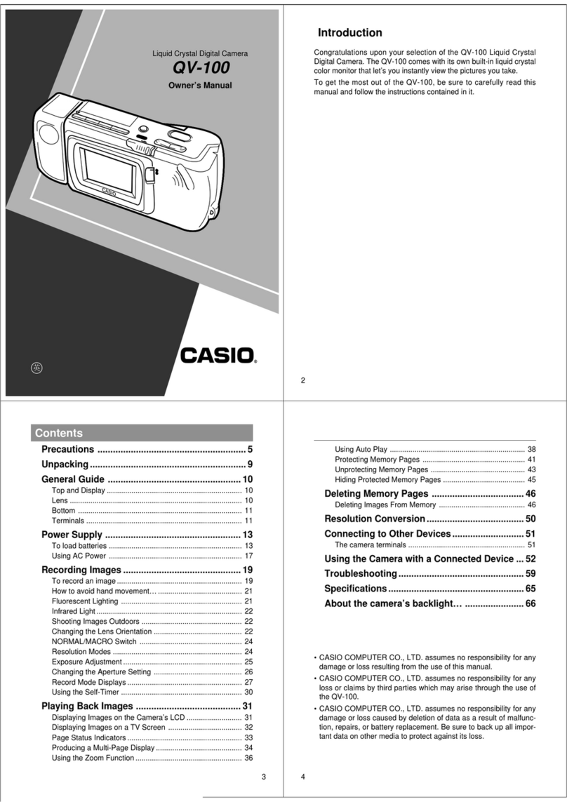 Casio QV-100 User manual