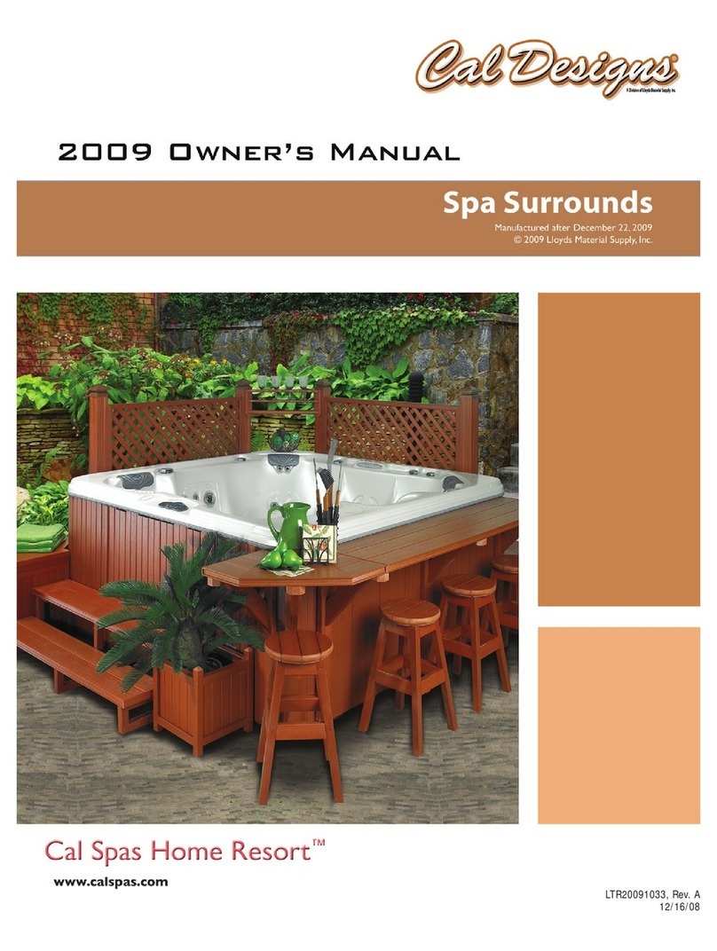 Calspas Spa Surrounds User manual