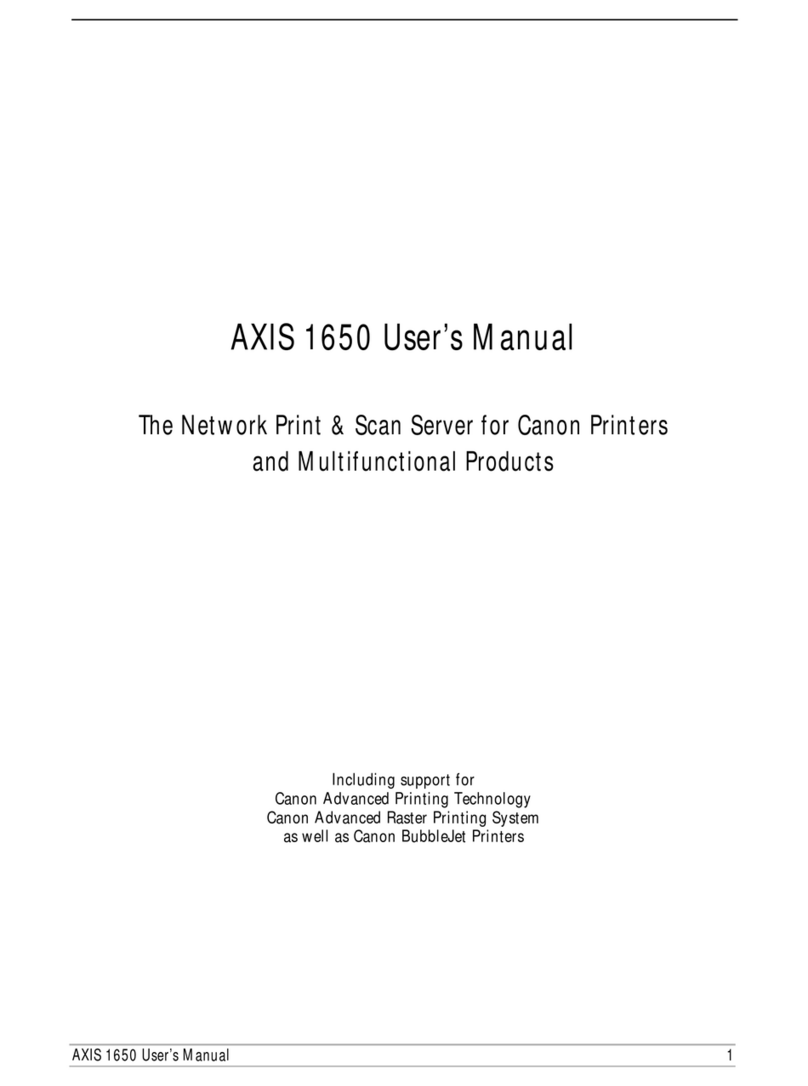 Canon AXIS 1650 user manual