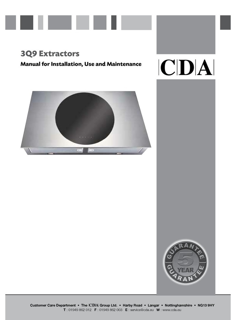 CDA 3Q9 Manual for installation, use and maintenance