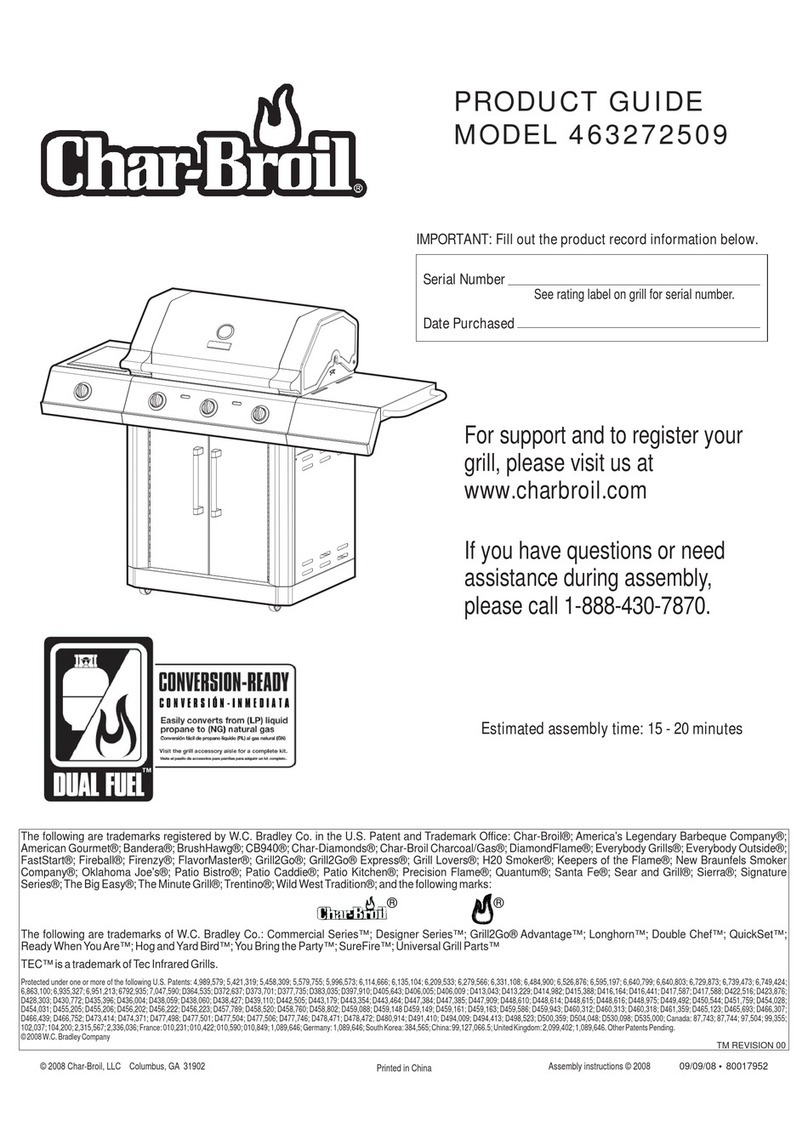 Char-Broil 463272509 Product guide