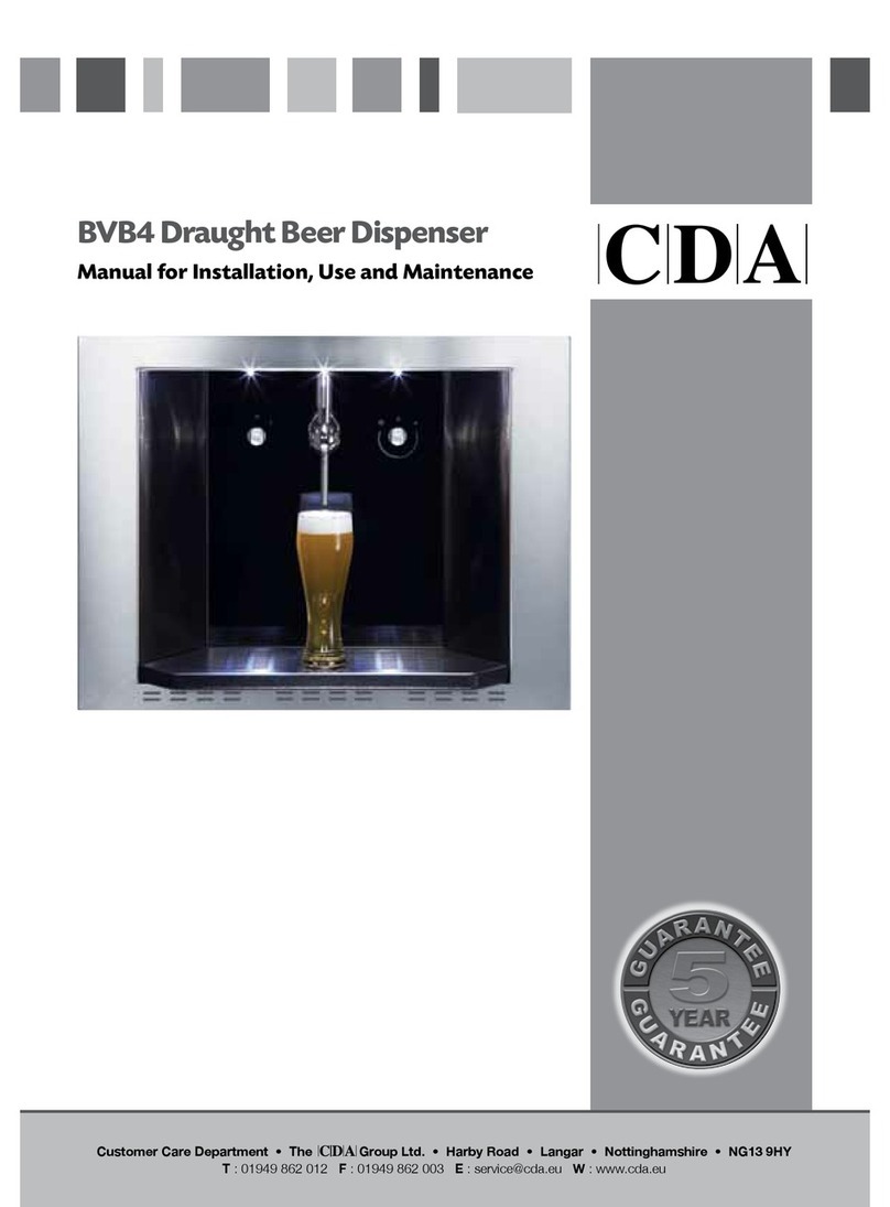 CDA BVB4 Manual for installation, use and maintenance