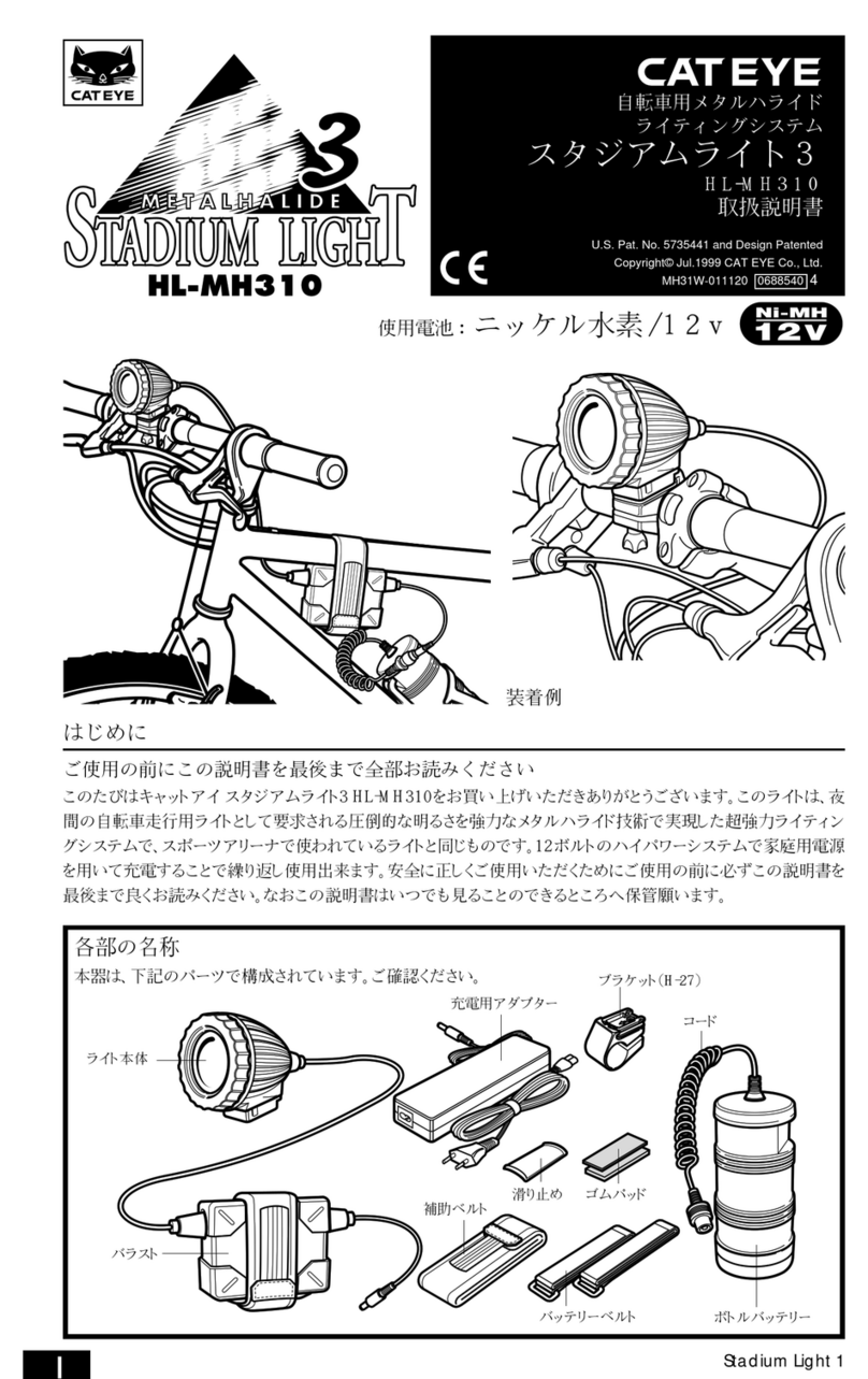 Cateye Stadium Light HL-MH310 User manual Cateye Stadium Light HL-MH310 User manual