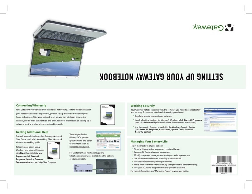 Gateway M250 User manual