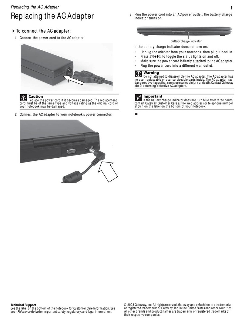 Gateway M-1628 User manual