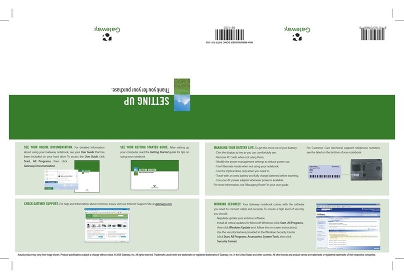 Gateway M685 Manual