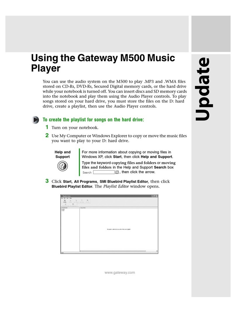 Gateway M500 Software guide