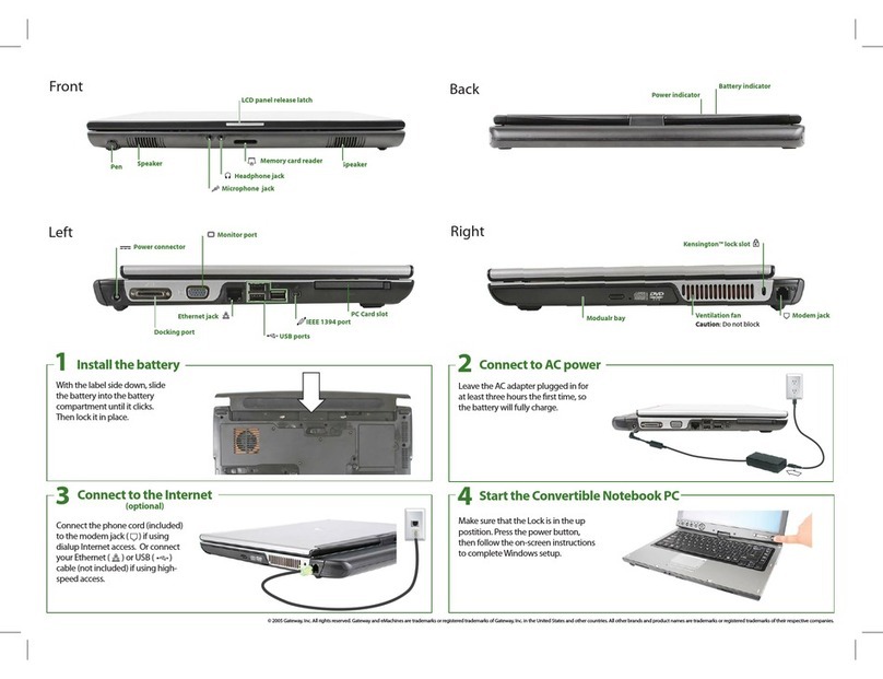 Gateway M280 User manual