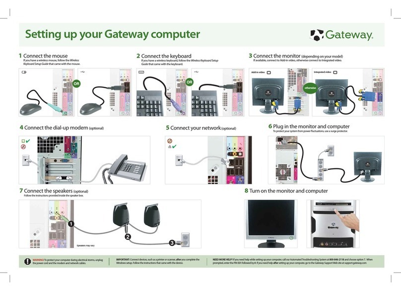 Gateway GM3032 User instructions Gateway GM3032 User instructions