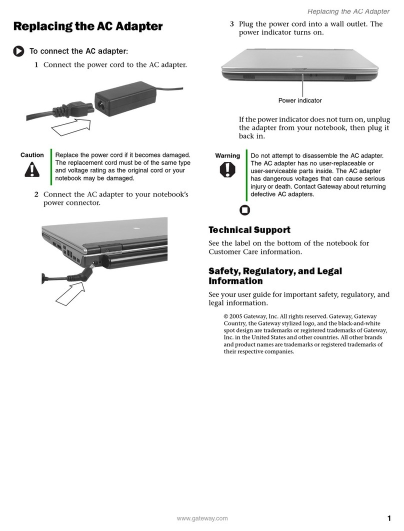 Gateway 6010GZ - Celeron M 1.4 GHz Parts list manual