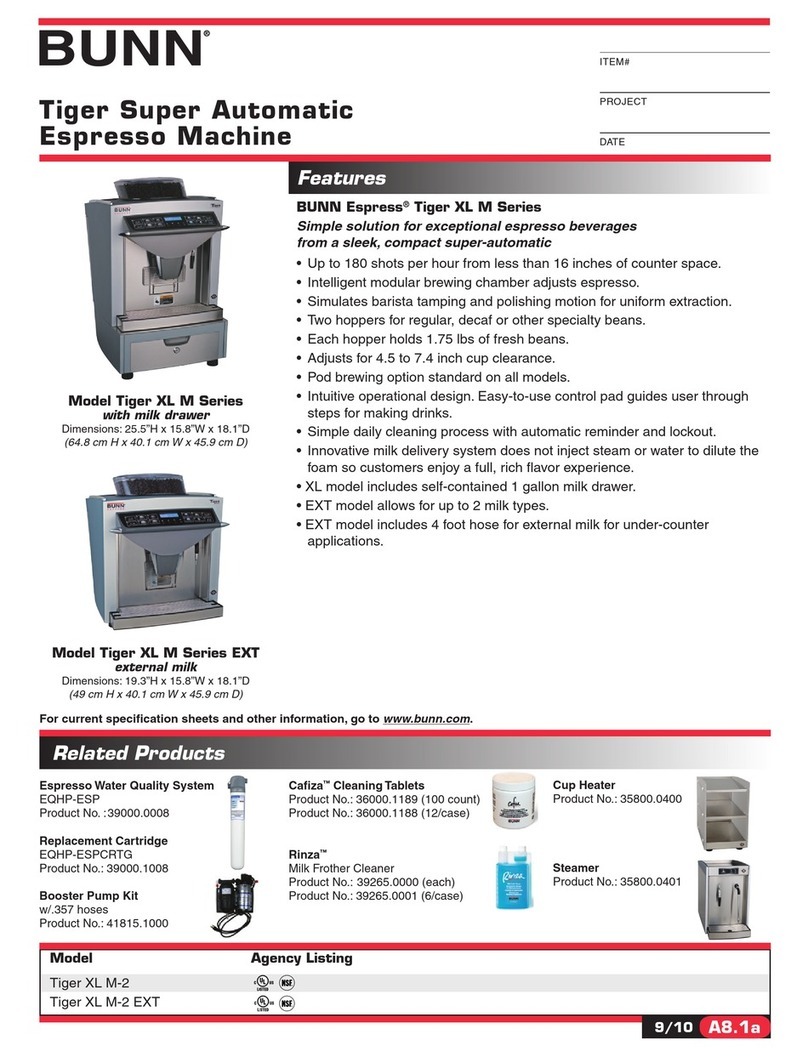 Bunn Tiger XL M-2 User manual