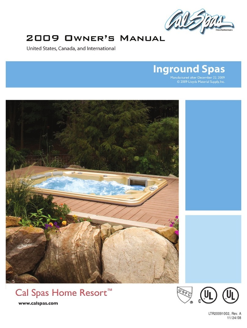 Calspas Inground Spa User manual
