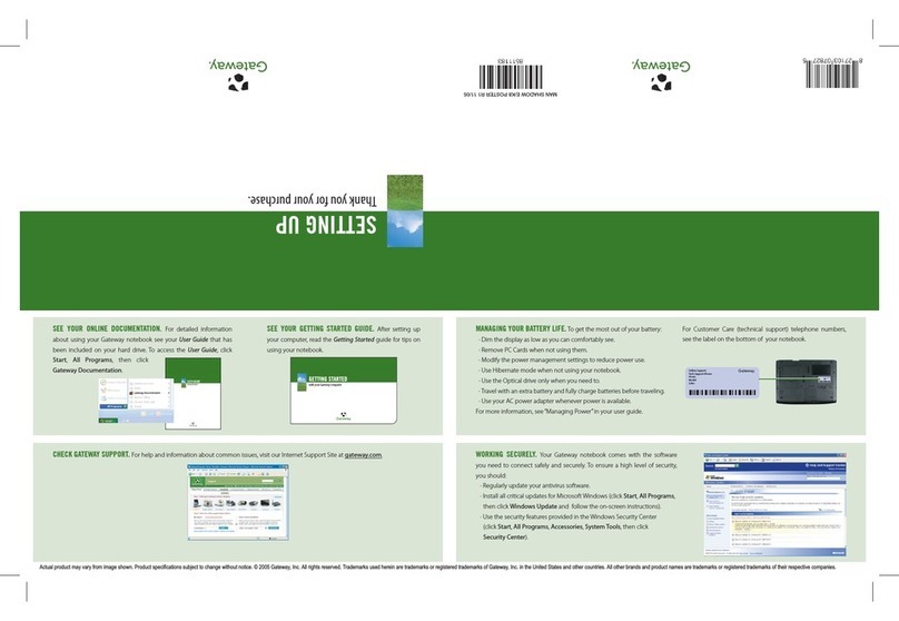 Gateway MX7118 User manual