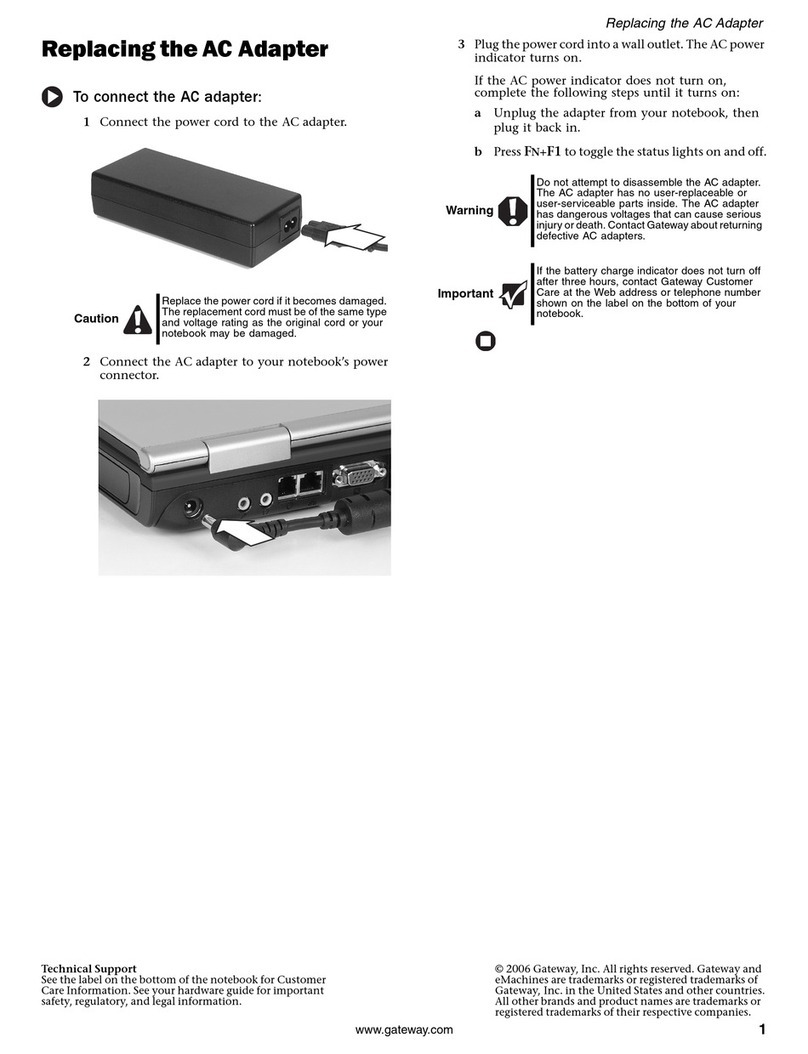 Gateway MX7118 Parts list manual