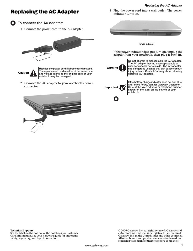 Gateway MX6633 Parts list manual